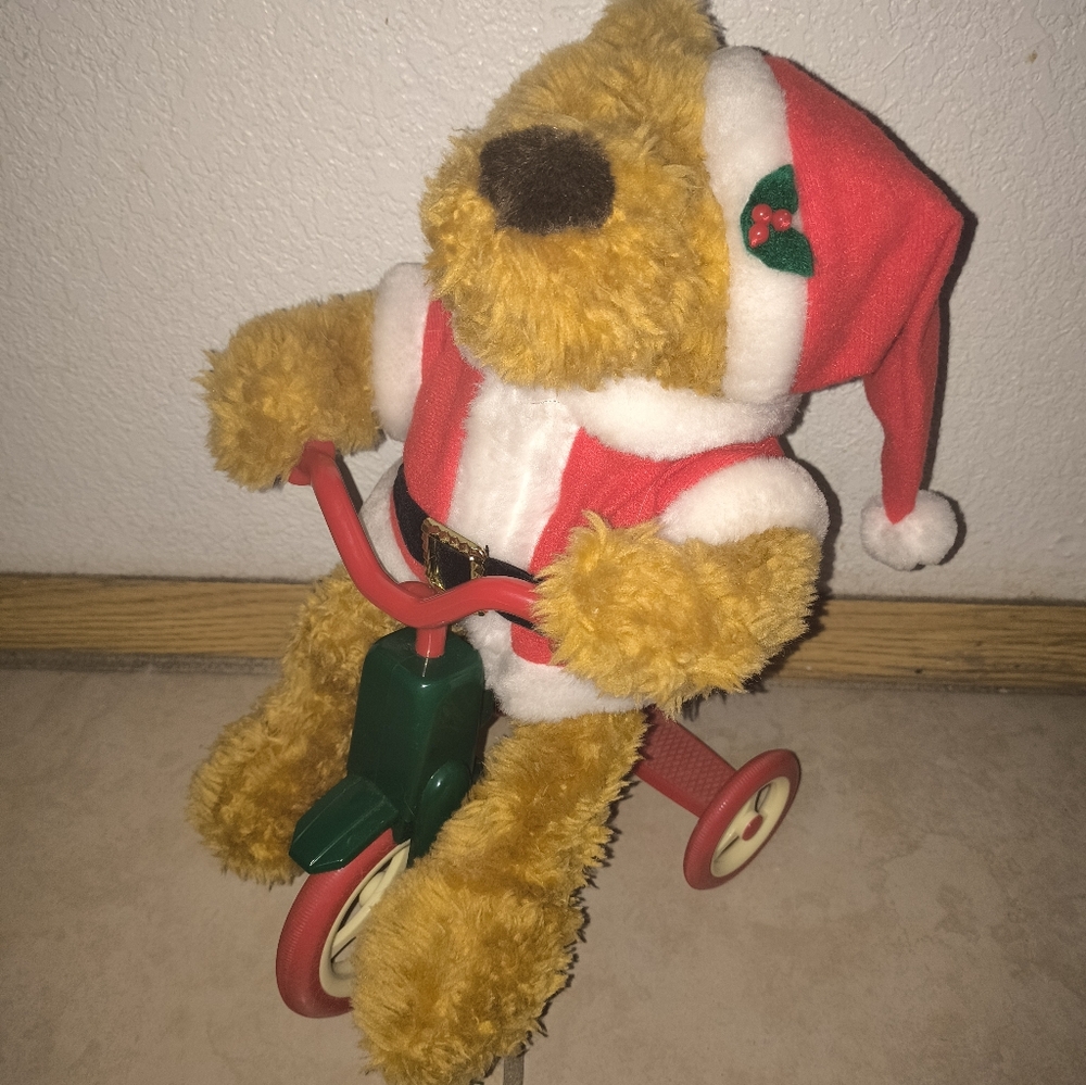 Bike Riding Christmas Bear